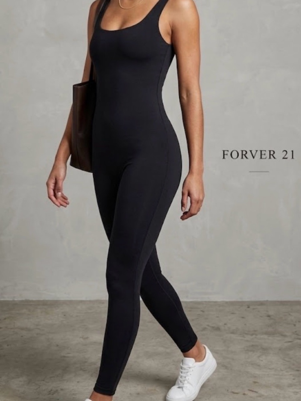 Forever 21 Black Sleeveless Unitard Jumpsuit